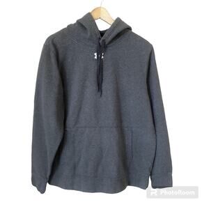 Under Armour Coldgear Sweatshirt Womens Medium Gray Hoodie Workout Exercise Gym